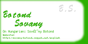 botond sovany business card